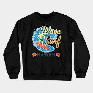 Wave Surf Hawaii Crewneck Sweatshirt